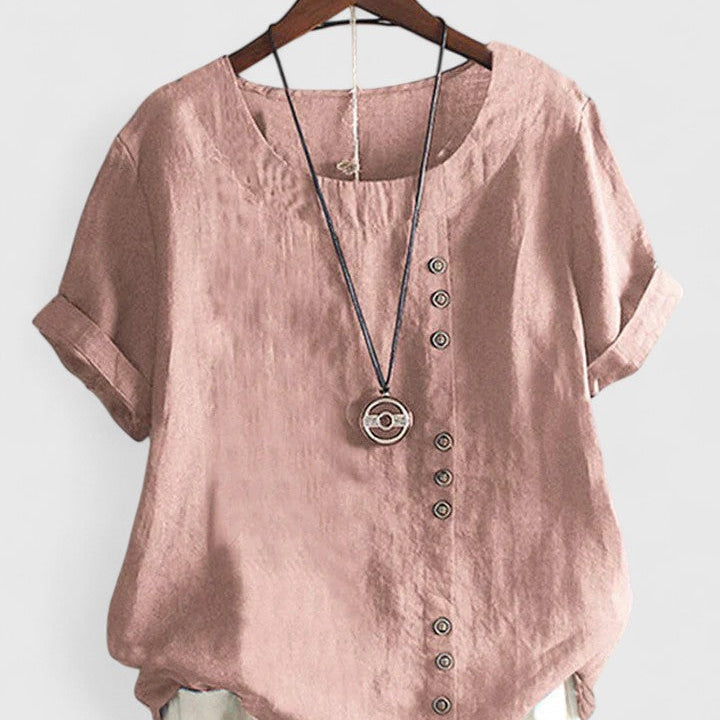 Elisavie | Blouse Confortable à Manches Courtes