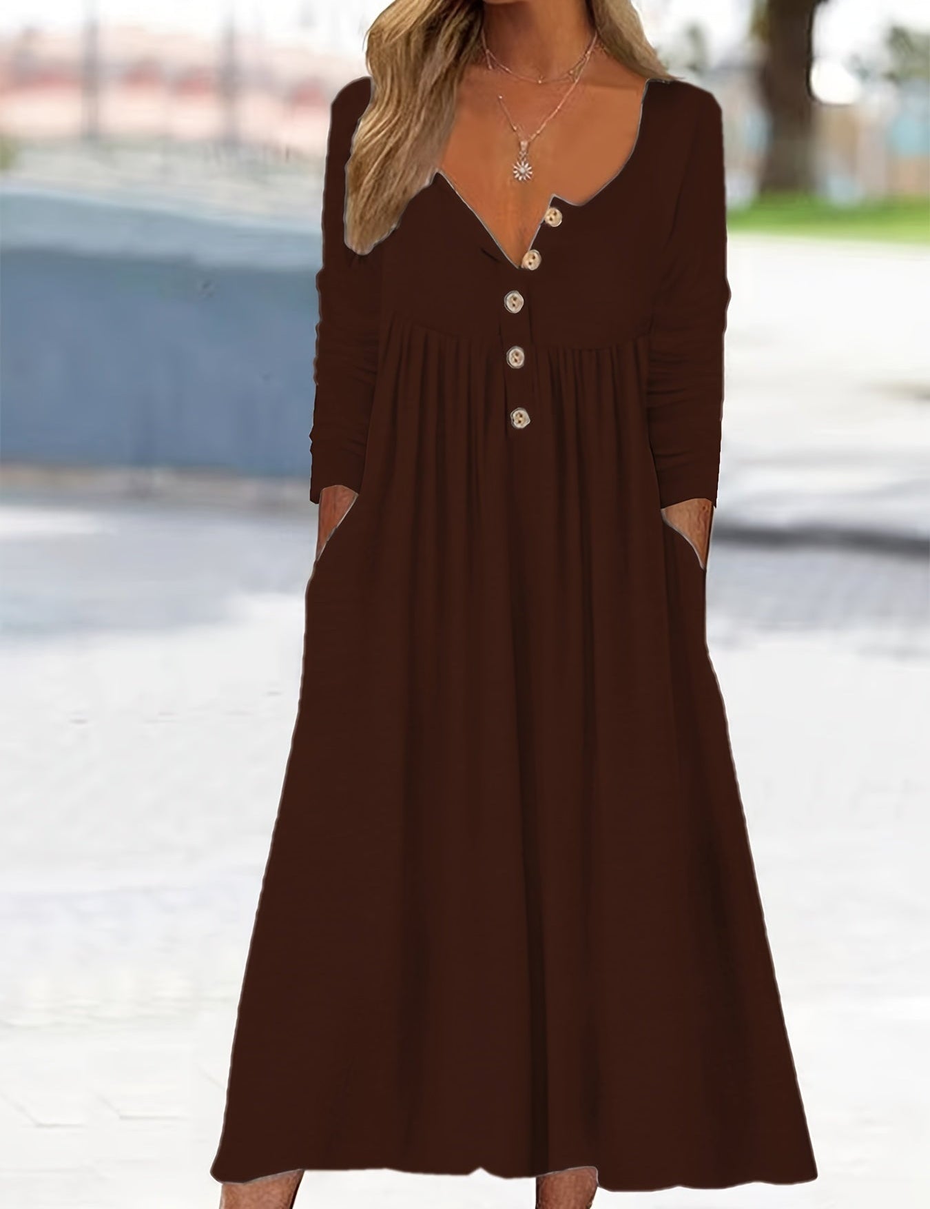 ZARA | ROBE MIDI À BOUTONS SUR LE DEVANT